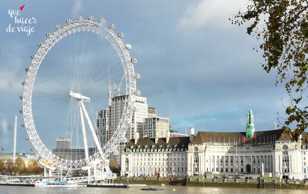 Vistas del London Eye en el viaje Londres